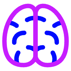 Brain Icon from Plump Neon Set
