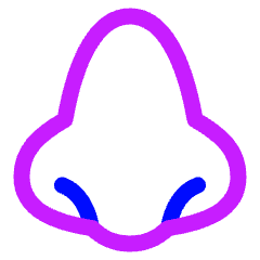 Nose Smell Icon from Plump Neon Set