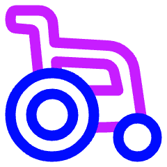 Wheelchair Icon from Plump Neon Set
