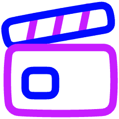 Film Slate Icon from Plump Neon Set