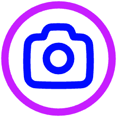 Camera Circle Icon from Plump Neon Set