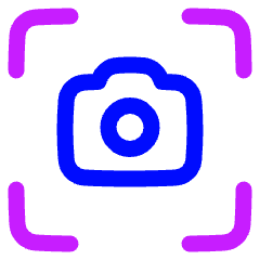 Camera Mode Photo Icon from Plump Neon Set