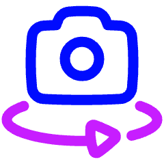 Camera Rotate Icon from Plump Neon Set