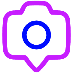 Camera Setting Pin Icon from Plump Neon Set