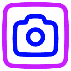 Camera Square Icon from Plump Neon Set