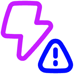Flash Warning Icon from Plump Neon Set