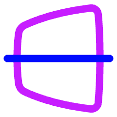 Edit Trapezoid Horizontal Icon from Plump Neon Set