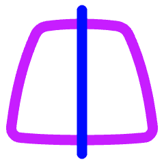 Edit Trapezoid Vertical Icon from Plump Neon Set