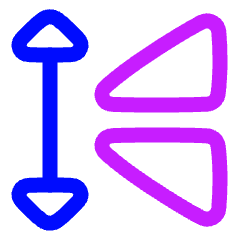 Mirror Vertically Icon from Plump Neon Set