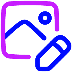 Edit Image Photo Icon from Plump Neon Set