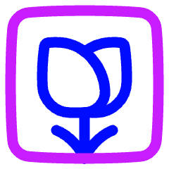Flower Icon from Plump Neon Set