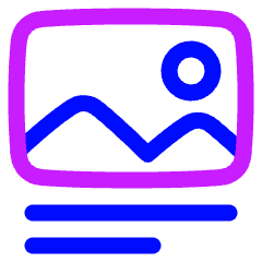 Image Caption Icon from Plump Neon Set