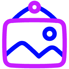 Landscape Frame Icon from Plump Neon Set