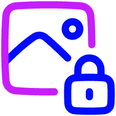 Landscape Lock Icon from Plump Neon Set