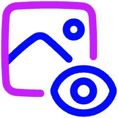 Landscape View Icon from Plump Neon Set