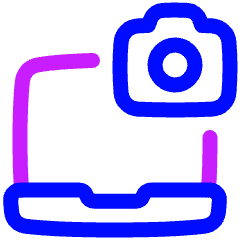 Laptop Camera Icon from Plump Neon Set
