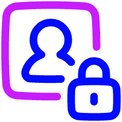 Portrait Lock Icon from Plump Neon Set