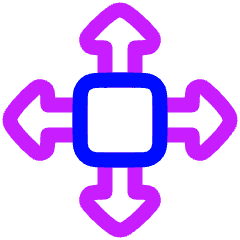 3d Move Icon from Plump Neon Set