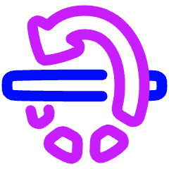 3d Rotate X Axis Icon from Plump Neon Set