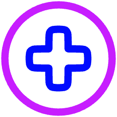 Add Circle Icon from Plump Neon Set