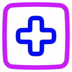 Add Square Icon from Plump Neon Set