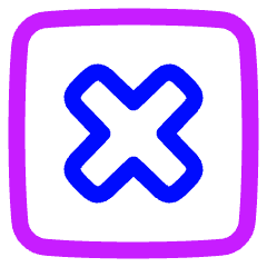 Delete Square Icon from Plump Neon Set
