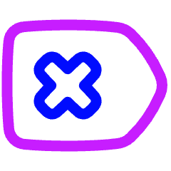 Delete Tag Icon from Plump Neon Set