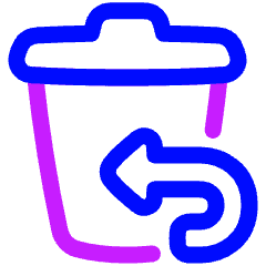 Empty Recycle Bin 2 Icon from Plump Neon Set