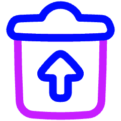 Recycle Bin Throw 1 Icon from Plump Neon Set