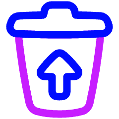 Recycle Bin Throw 2 Icon from Plump Neon Set