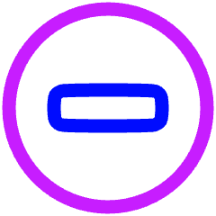 Subtract Circle Icon from Plump Neon Set