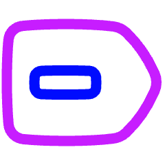 Subtract Tag Icon from Plump Neon Set