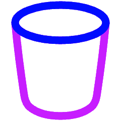 Trash Bin Remove Icon from Plump Neon Set