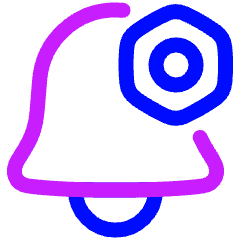 Alarm Setting Bolt Nut Icon from Plump Neon Set