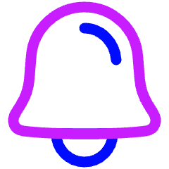 Bell Notification Icon from Plump Neon Set