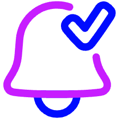 Enabled Bell Notification Icon from Plump Neon Set