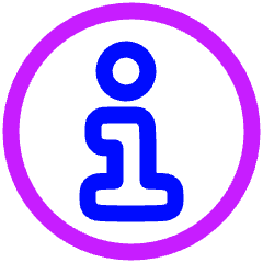 Information Circle Icon from Plump Neon Set