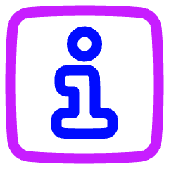 Information Square Icon from Plump Neon Set