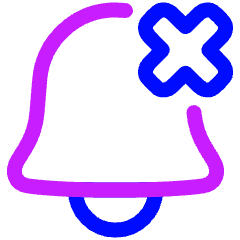 Remove Bell Notification 2 Icon from Plump Neon Set