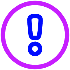 Warning Circle Icon from Plump Neon Set