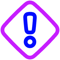 Warning Diamond Icon from Plump Neon Set