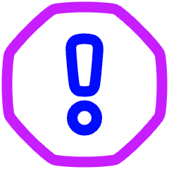 Warning Octagon Icon from Plump Neon Set