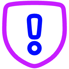 Warning Shield Icon from Plump Neon Set