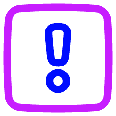 Warning Square Icon from Plump Neon Set