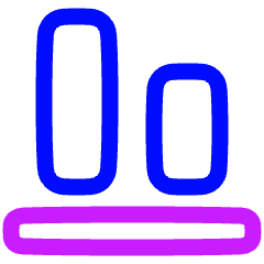 Align Bottom 1 Icon from Plump Neon Set