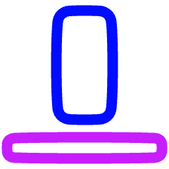 Align Bottom 2 Icon from Plump Neon Set