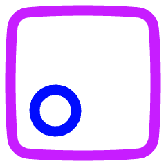 Align Bottom Left Circle Icon from Plump Neon Set