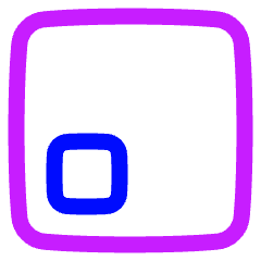 Align Bottom Left Square Icon from Plump Neon Set