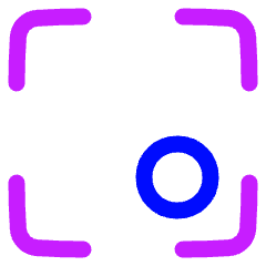Align Bottom Right Frame Circle Icon from Plump Neon Set