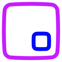 Align Bottom Right Square Icon from Plump Neon Set